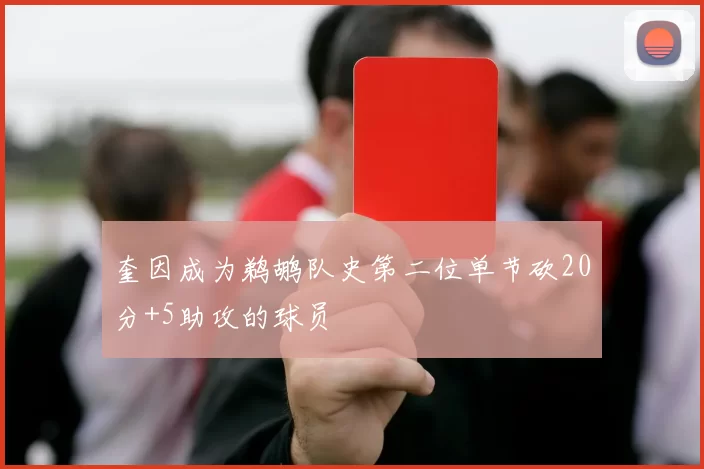 奎因成为鹈鹕队史第二位单节砍20分+5助攻的球员